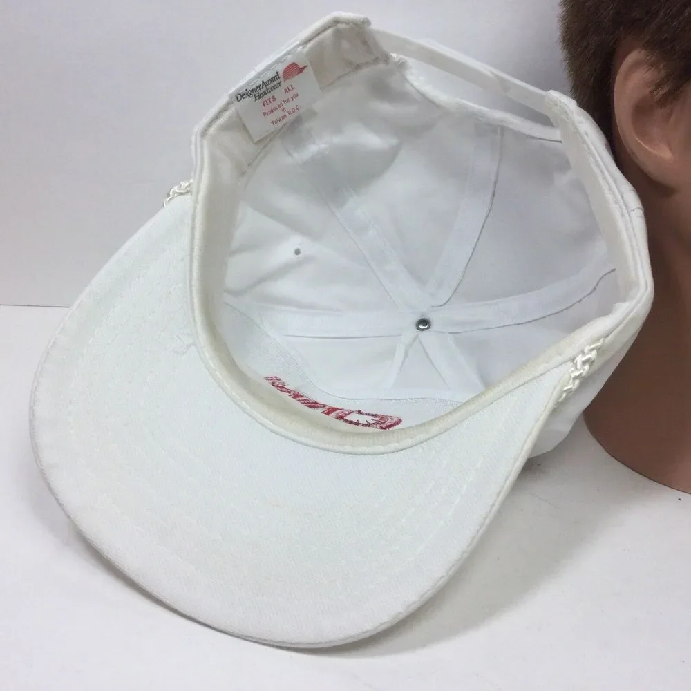 Vintage CNN Sports Hat News Network Embroidered SnapBack‎ White Trucker Cap